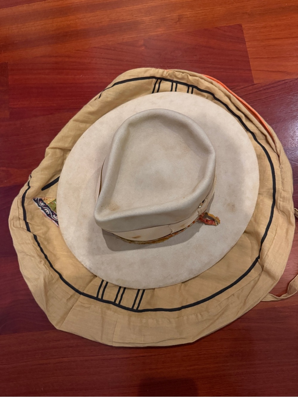 Nick Fouquet Cream Wide-Brim Fedora with Braided Accent - Picture 5 of 6
